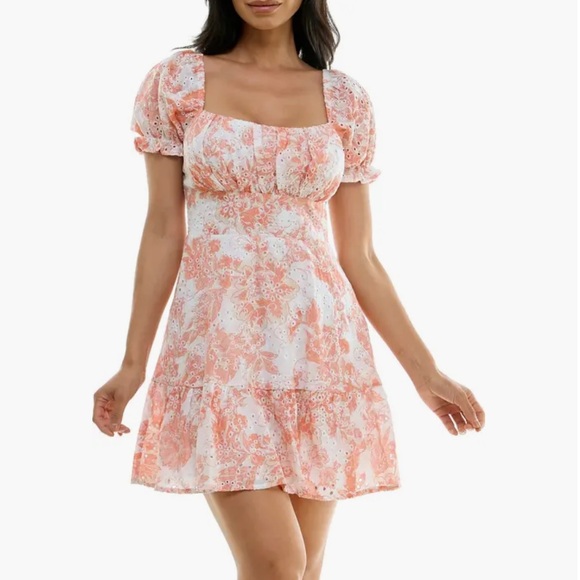 Speechless Dresses & Skirts - Floral Mini Dress in Vibrant Pink by Speechless